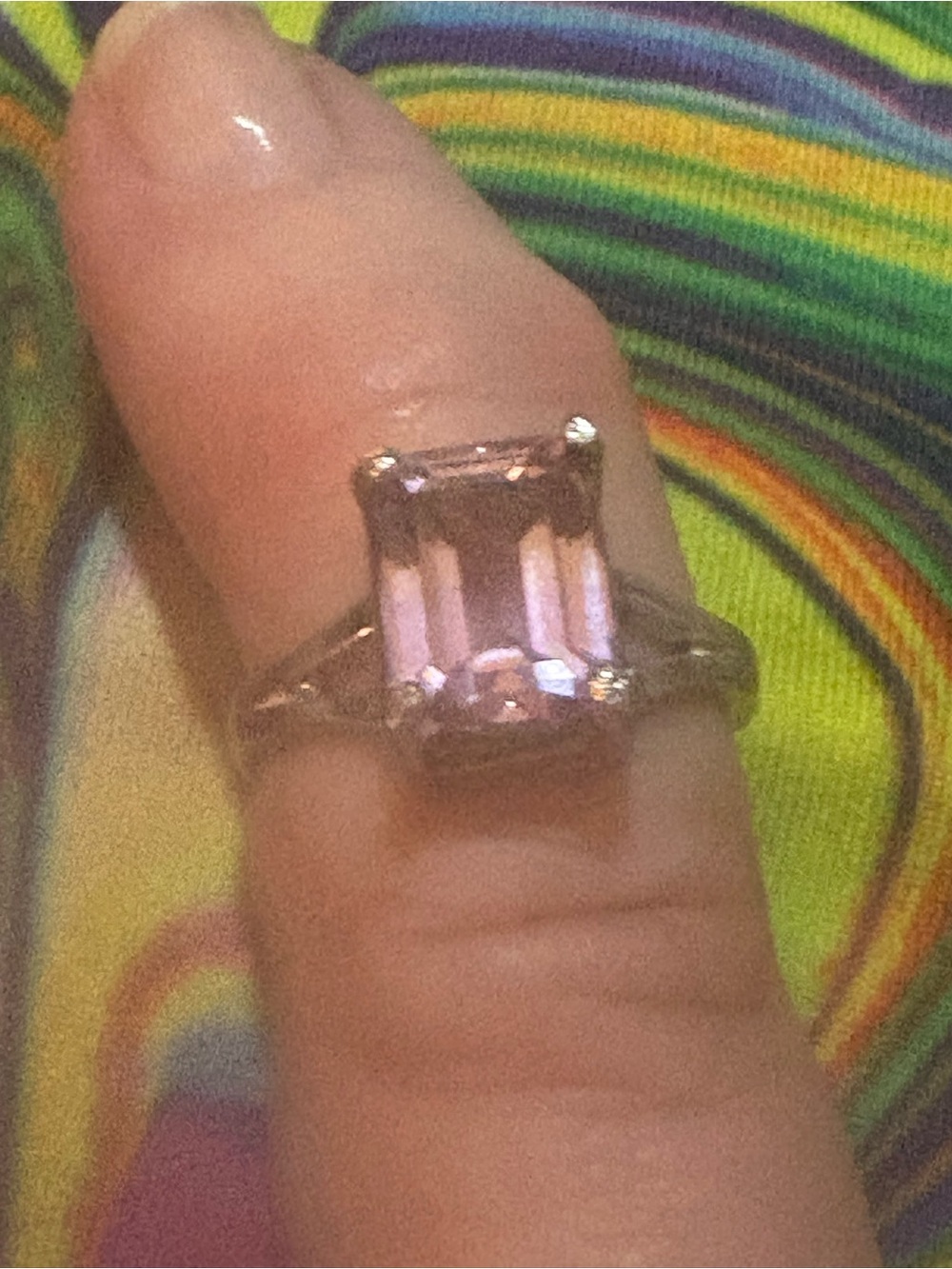 Emerald-Cut Ametrine Sterling Ring